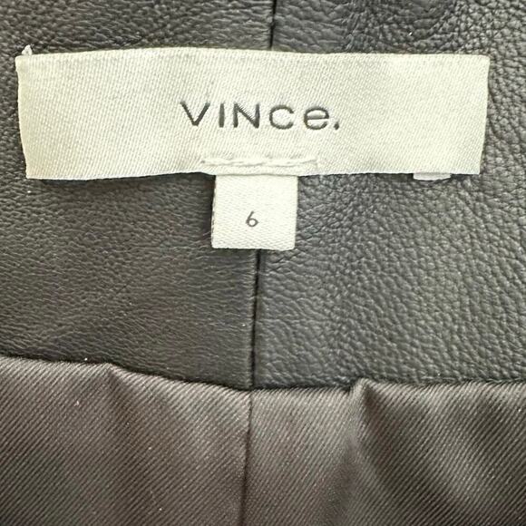 NWT Vince Lamb Leather High Rise Tie Shorts Women's Black Size 6 $895 - Picture 8 of 10